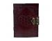 Heart Embossed Leather Journal Instagram Photo Album Handmade paper Coptic Bound with Lock Closure